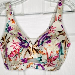 Cacique Sz 40DD Multicolor Floral Bra Lightly Lined